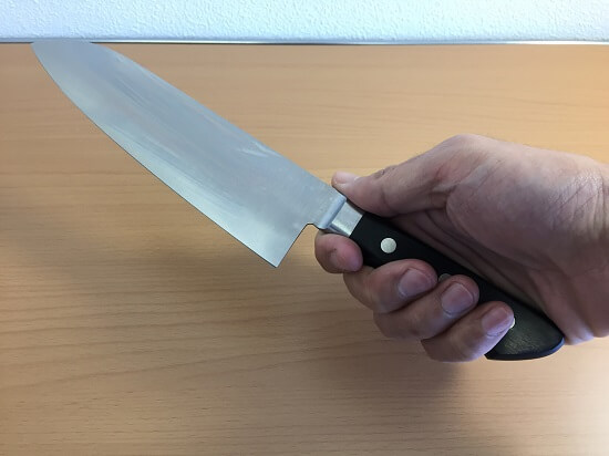 SO_sk_santoku4 Japanese santoku knife made in Sakai, SK steel