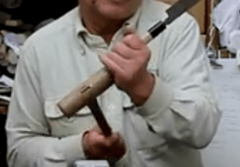 handle attachment in japanese knife making process