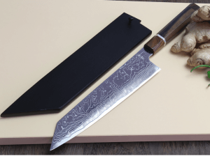 decorated blade of a kitchen knife