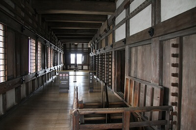 inside the Himeji Castle main building and Ninja Hardware