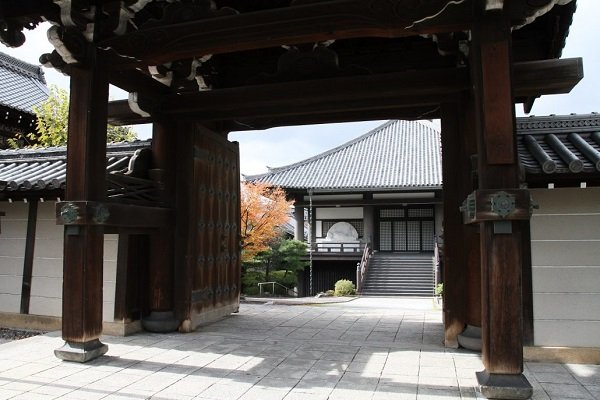 a beautiful scenery of Autumn in Kyoto