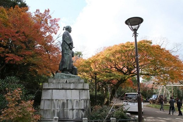 a beautiful scenery of Autumn in Kyoto