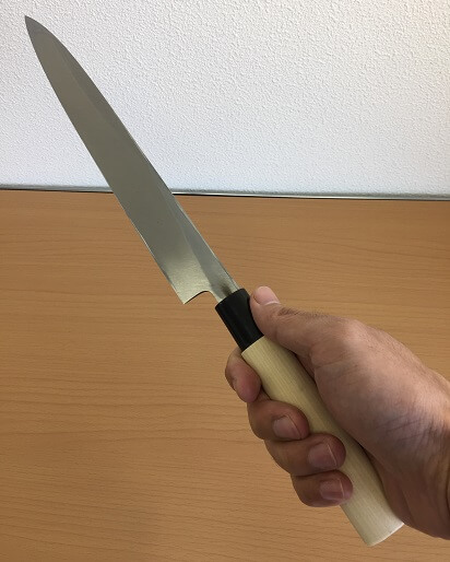 yanagibaL3 Japanese kitchen knife for Sashimi made in Sakai, Yanagiba