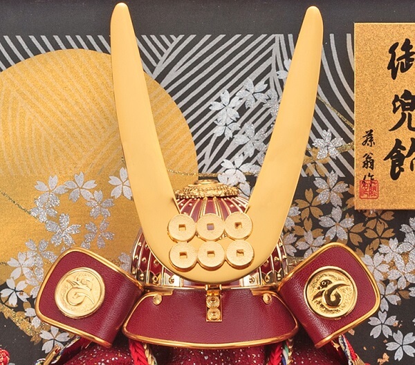 135-746-4 samurai helmet for sale, Yukimura Sanada model, zooming up to crest and wall paper