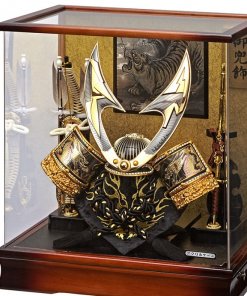 Samurai helmet for sale, Inazuma model, in case view
