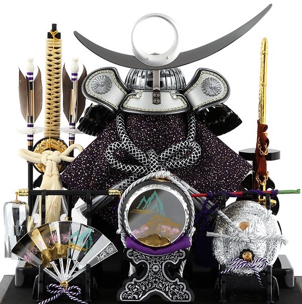 165-710-4 samurai helmet for sale, Kenshin Uesugi - Suiwn model, zooming up to helmet and accessories