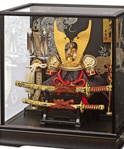 Samurai helmet for sale, fugaku model, in case view