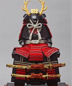 samurai armor for sale, Yukimura Sanada model, entire look with grey background