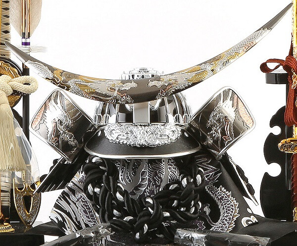 175-707-3 samurai helmet for sale, Masamune Date - Hokuto model, details of helmet decoration