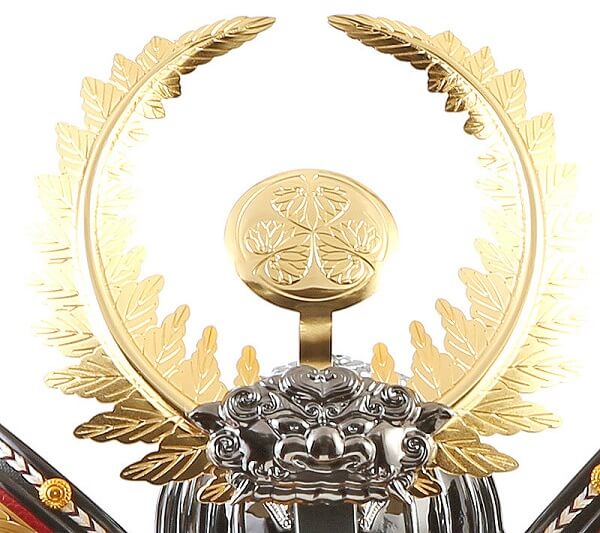 175-708-4 samurai helmet for sale, Ieyasu Tokugawa - Sekiryu model, details of crest