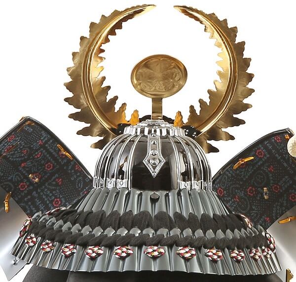 175-708-7 samurai helmet for sale, Ieyasu Tokugawa - Sekiryu model, backside view of helmet