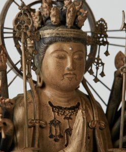 Buddha Statue for sale, palm-sized 1000-armed Kannon, zooming up to face