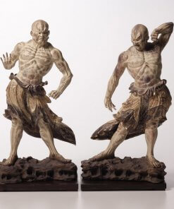 Buddha Statue for sale, a pair of Kongo Rikishi, entire view of both statues