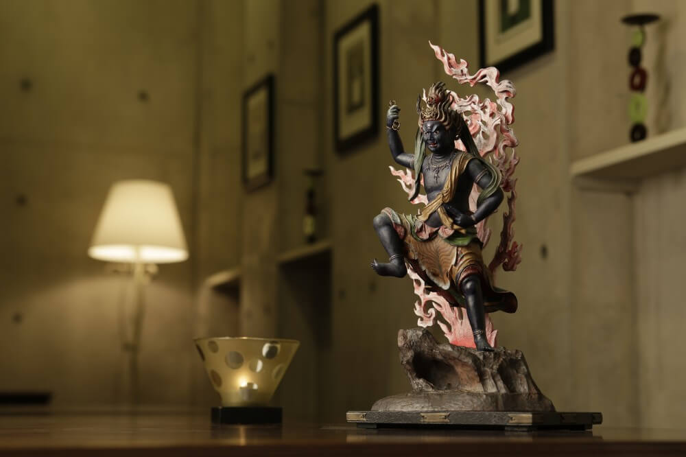 003033-1 Buddha Statue for sale, Zaoh Gongen, an example of installing as a interior object