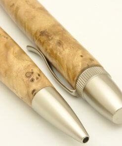 Handmade Ballpoint Pen made in Japan, Precious Wood Series Pen made of Japanese chestnut tree, details