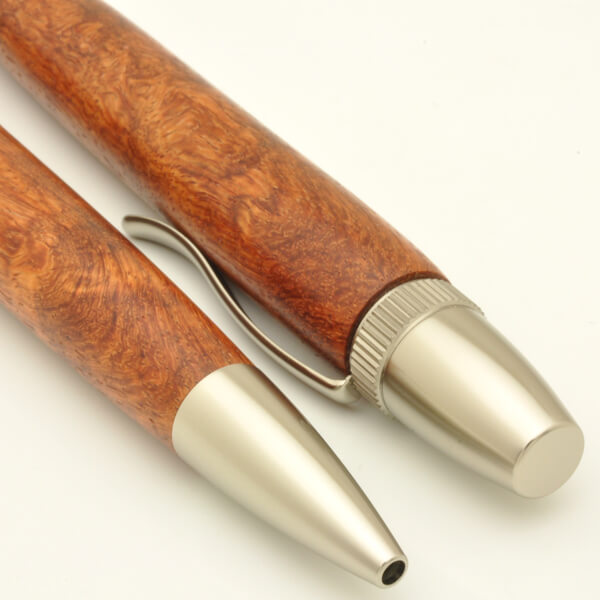 FST-SP15301-2 Handmade Ballpoint Pen made in Japan, Precious Wood Series Pen made of Chinese quince tree, details