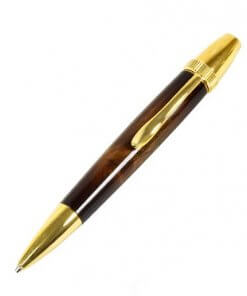 Handmade Ballpoint Pen made in Japan, Sunburst Painted Wood Pen Series, Walnut