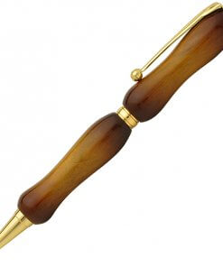 Handmade Ballpoint Pen made in Japan, Sunburst Painted Wood Pen Series, Wild Cherry