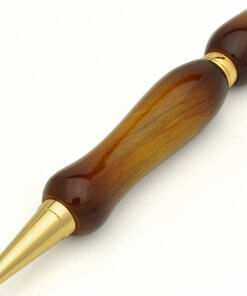 Handmade Ballpoint Pen made in Japan, Sunburst Painted Wood Pen Series, Wild Cherry, details of pen body