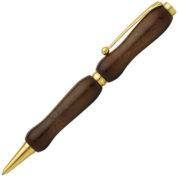 FST-TGT1620-DBR-1 Handmade Ballpoint Pen made in Japan, Sunburst Painted Wood Pen Series, Walnut