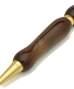 Handmade Ballpoint Pen made in Japan, Sunburst Painted Wood Pen Series, Walnut, details of pen body