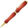 Handmade Ballpoint Pen made in Japan, Sunburst Painted Wood Pen Series, Curly Maple, Red
