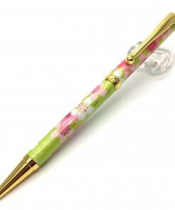 Handmade Ballpoint Pen made in Japan, Mino Washi Japanese paper series, Ryusui Yellow