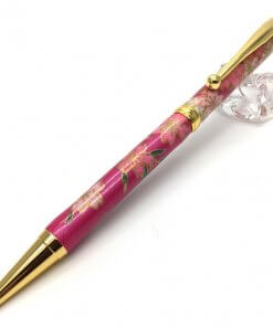Handmade Ballpoint Pen made in Japan, Mino Washi Japanese paper series, Shidare Purple