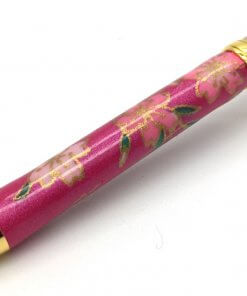 Handmade Ballpoint Pen made in Japan, Mino Washi Japanese paper series, Shidare Purple, details of pen body