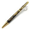 Handmade Ballpoint Pen made in Japan, Mino Washi Japanese paper series, Nanakusa Black