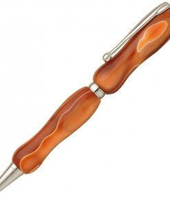 Handmade Ballpoint Pen made in Japan, Acrylic Jewel Series, bloody orange