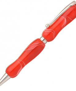 Handmade Ballpoint Pen made in Japan, Acrylic Jewel Series, Cherry Red
