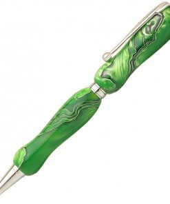 Handmade Ballpoint Pen made in Japan, Acrylic Jewel Series, Lake Green