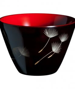 japanese lacquerware for sale, urushi sake cup series, dandelion seeds are drawn black cup