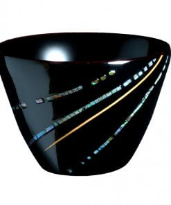 japanese lacquerware for sale, urushi sake cup series, mother-of-pearl crafts on black lacquer cup