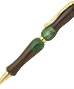 Handmade Ballpoint Pen made in Japan, Acrylic & Wood Series, Ebony