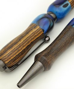 Handmade Ballpoint Pen made in Japan, Acrylic & Wood Series, Rosewood, details of body