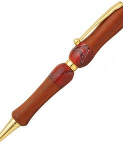 Handmade Ballpoint Pen made in Japan, Acrylic & Wood Series, Padauk