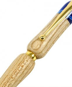 Handmade Ballpoint Pen made in Japan, Hida Tree Series, Japanese zelkova, zooming up to body