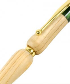 Handmade Ballpoint Pen made in Japan, Hida Tree Series, Nagara Cedar, zooming up to body