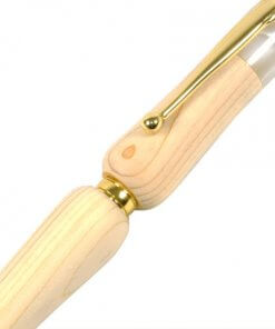 Handmade Ballpoint Pen made in Japan, Hida Tree Series, Tonoh Cypress, zooming up to body