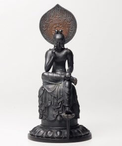 Buddha Statue for sale, Palm-sized Bosatsu Hanka, entire view of the figurine