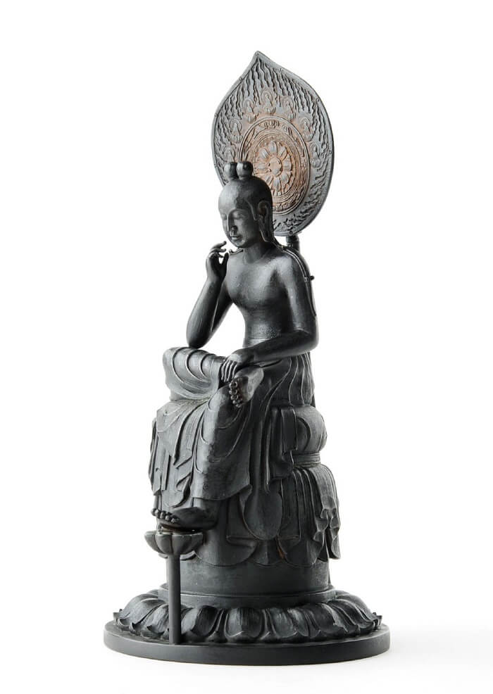 tc3501-3 Buddha Statue for sale, Palm-sized Bosatsu Hanka, left front view
