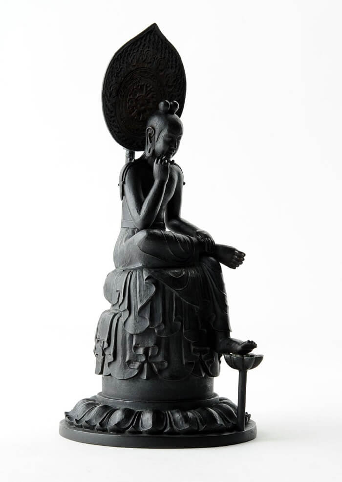 tc3501-4 Buddha Statue for sale, Palm-sized Bosatsu Hanka, right front view