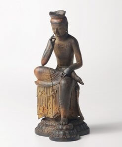 Buddha Statue for sale, Palm-sized Miroku Buddha, entire view of the Buddha figurine