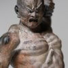 Buddha Statue for sale, palm-sized Kongo Rikishi, zooming up to Agyo face and upper body