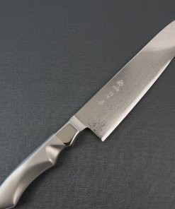 Japanese Chef Knife, Damascus Gyuto size M, front view