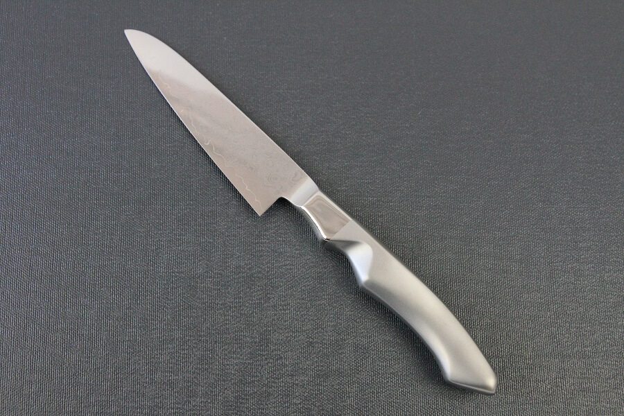 DamMona_Petit_03 Japanese Chef Knife, Petit utility knife size 120mm, backside view