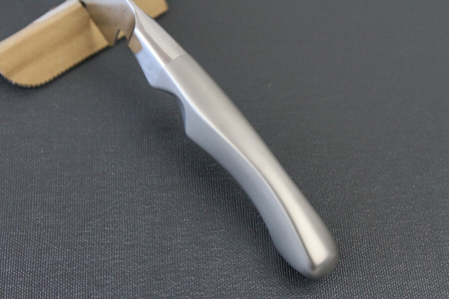 DamMona_Petit_06 Japanese Chef Knife, Petit utility knife size 120mm, handle details from top