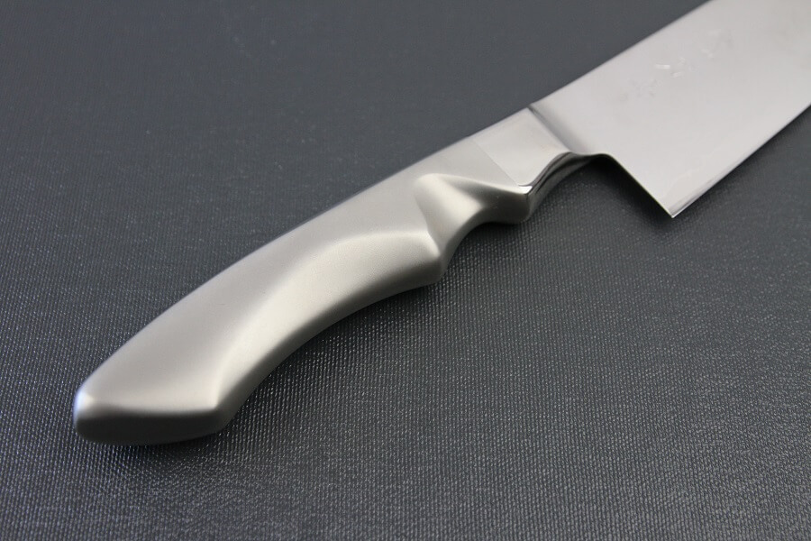 DamMona_Santoku_05 Japanese Chef Knife, Damascus Santoku Multi-purpose, details of handle